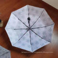 Novo Design 21 &quot;* 8Ribs Auto Open 3 Folding Guarda-chuva